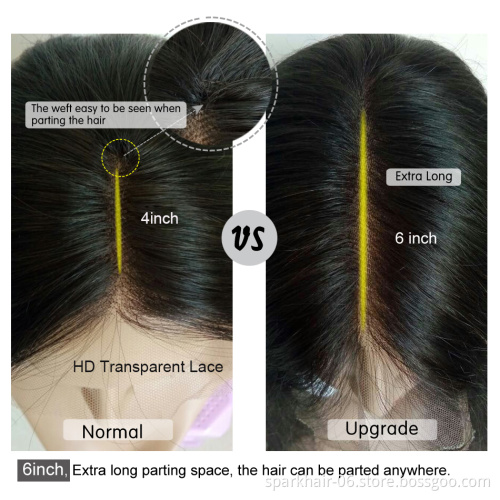 High Quality Raw Cambodian Hair Swiss Lace Wig For Black Women 100% Brazilian Virgin Cuticle Aligned Lace Front Human Hair Wig